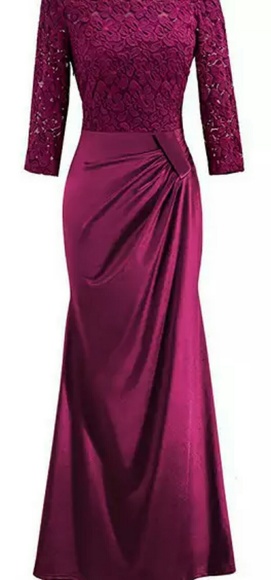 Lace with Satin dress - Picture 2 of 5